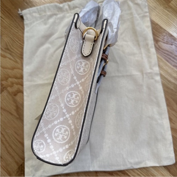 Tory Burch Ivory T Monogram Jacquard Mini Crossbody Tote - Picture 5 of 5